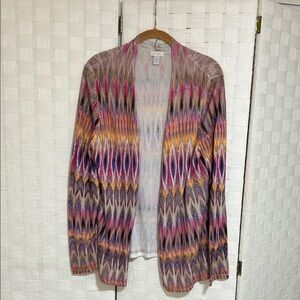 Chico's Multicolor Zigzag Cardigan